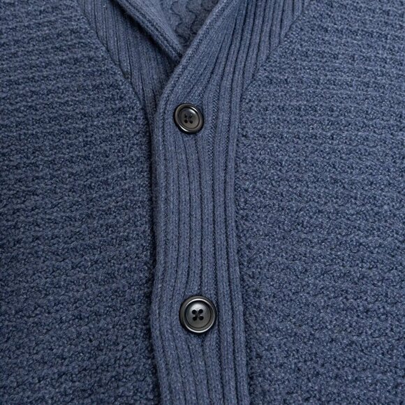 Rails Shepley Cardigan Navy Blue Button Down Shawl Collar Sweater - Picture 7 of 14